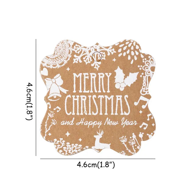 Merry Christmas Kraft Paper Tags