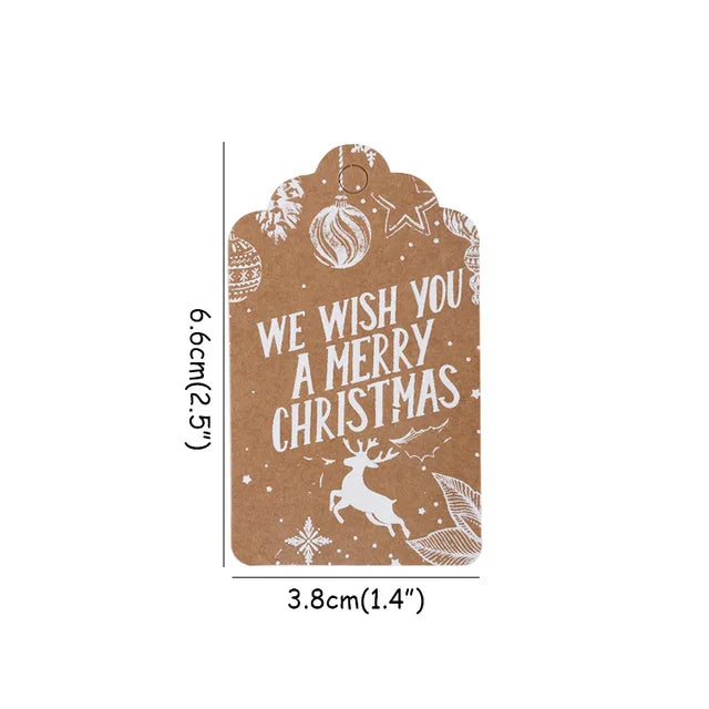 Merry Christmas Kraft Paper Tags