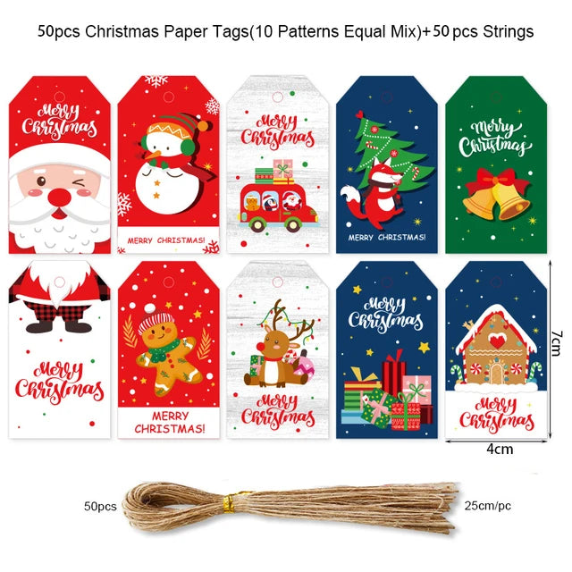 Merry Christmas Kraft Paper Tags