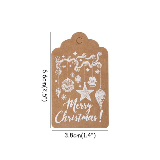 Merry Christmas Kraft Paper Tags