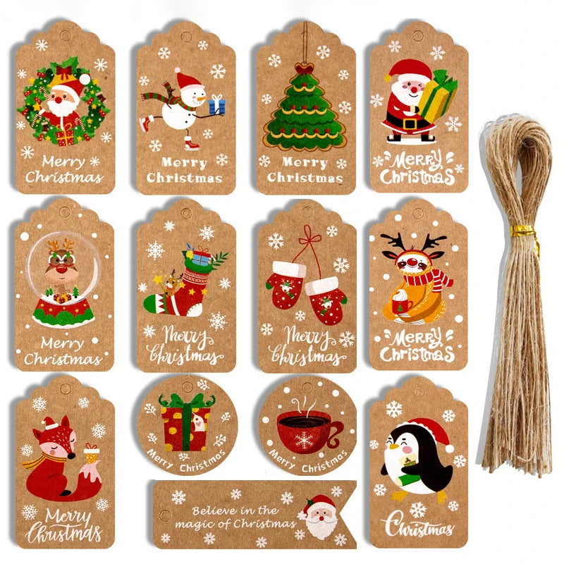 Merry Christmas Kraft Paper Tags