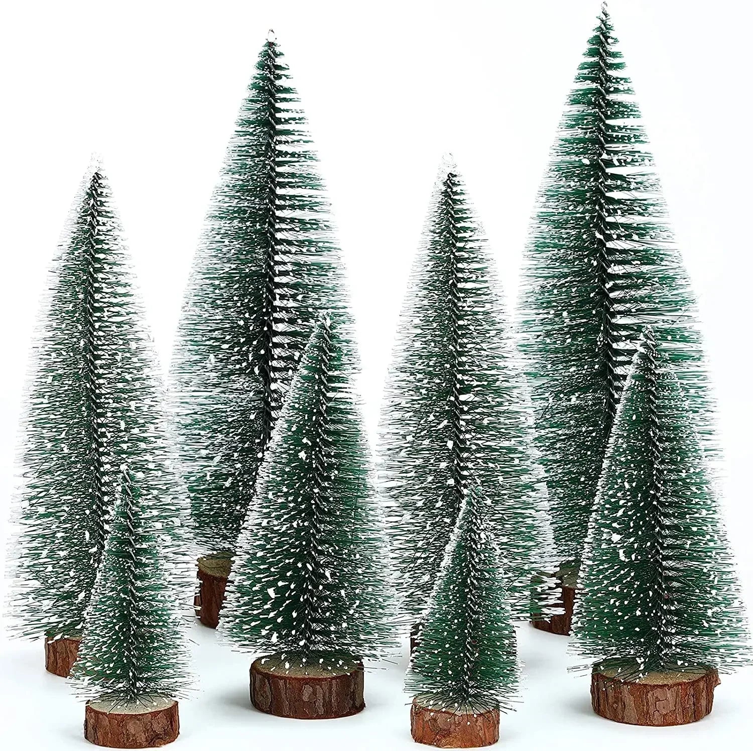 5PCS Mini Christmas Trees with Led String Lights