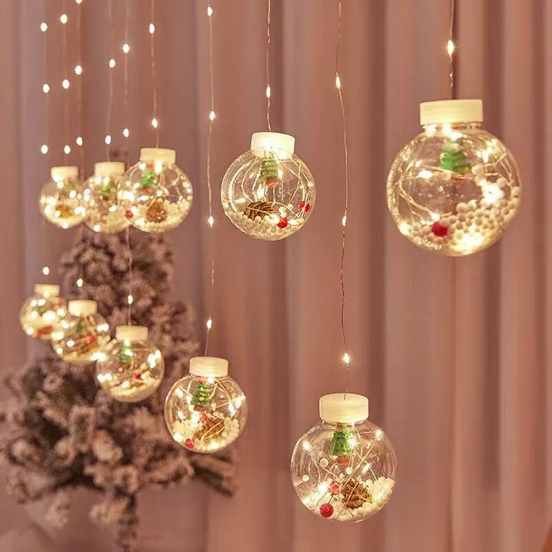 Christmas LED curtain light string