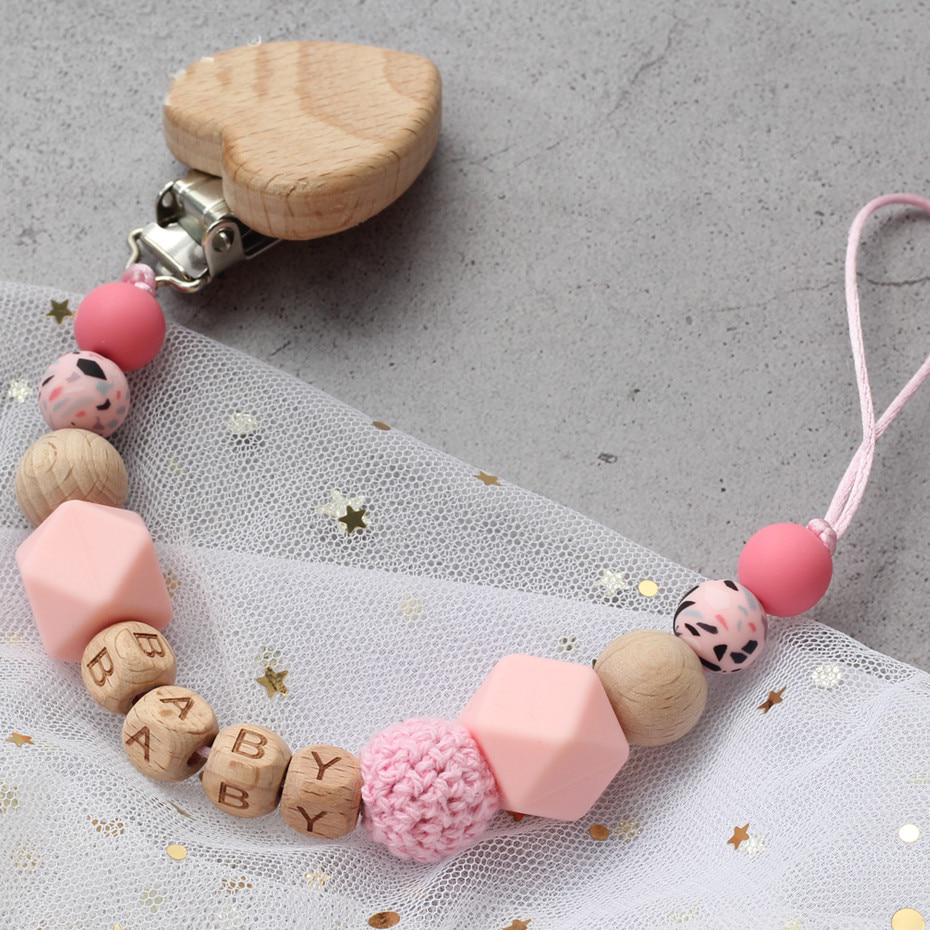 Safe Teething Chain with Personalized Name - Catchy Goods® 