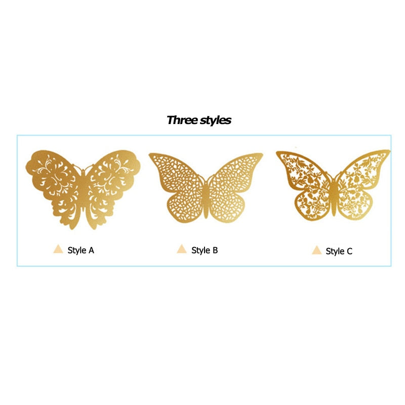 Hollow 3D Butterfly Wall Stickers Decoration Set - Catchy Goods® 