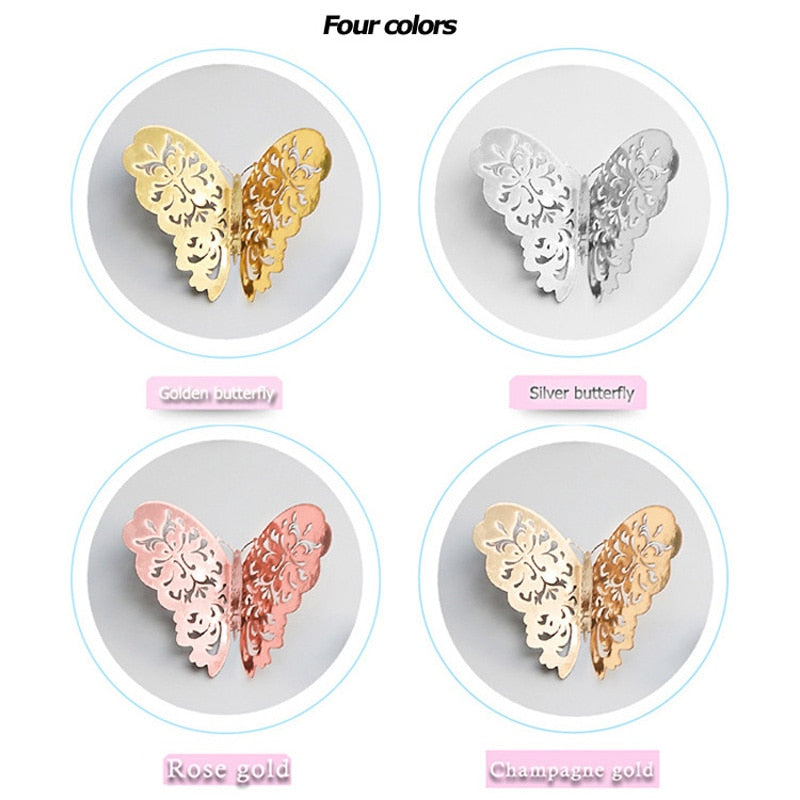 Hollow 3D Butterfly Wall Stickers Decoration Set - Catchy Goods® 