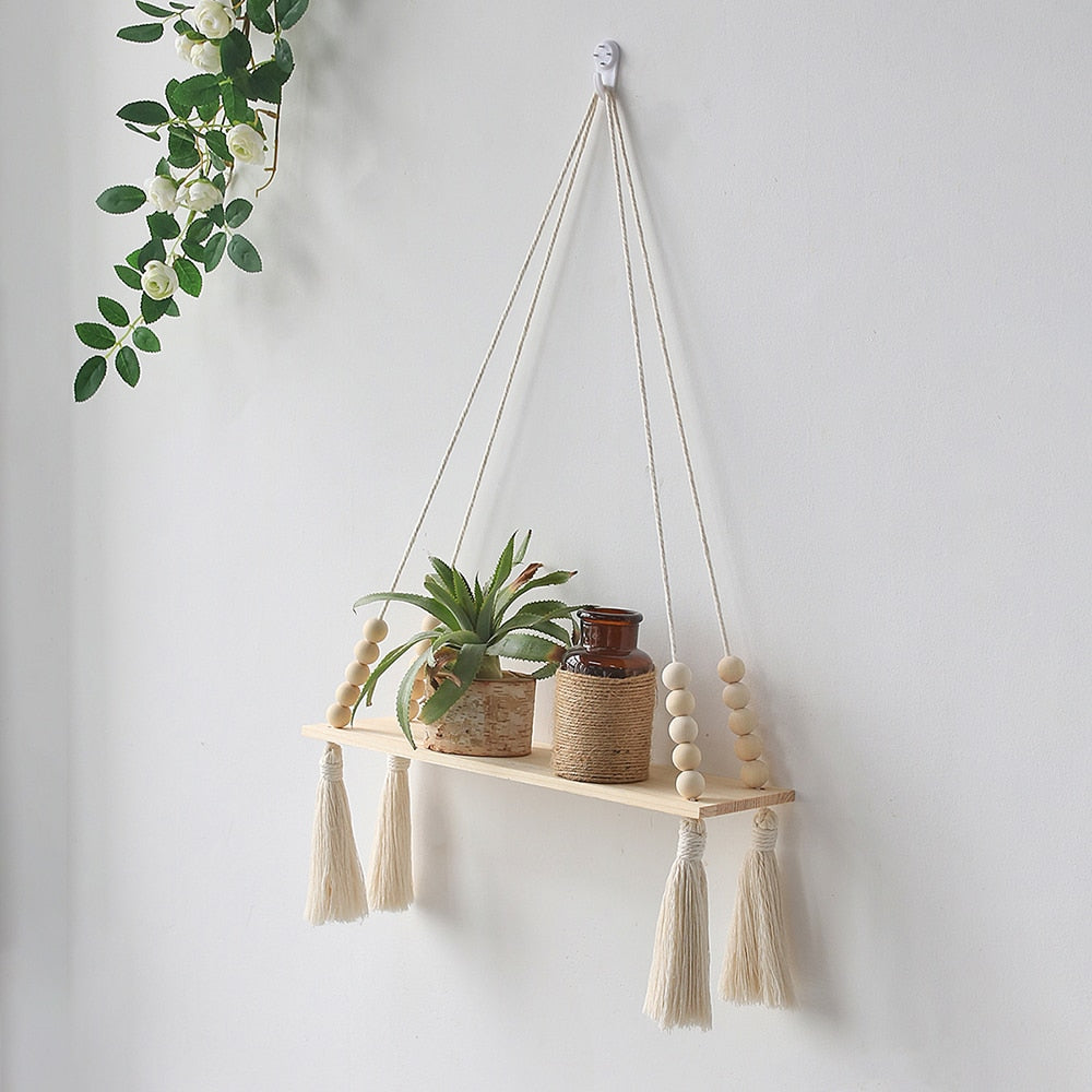 Macrame Wall Hanging Shelf Home Decor