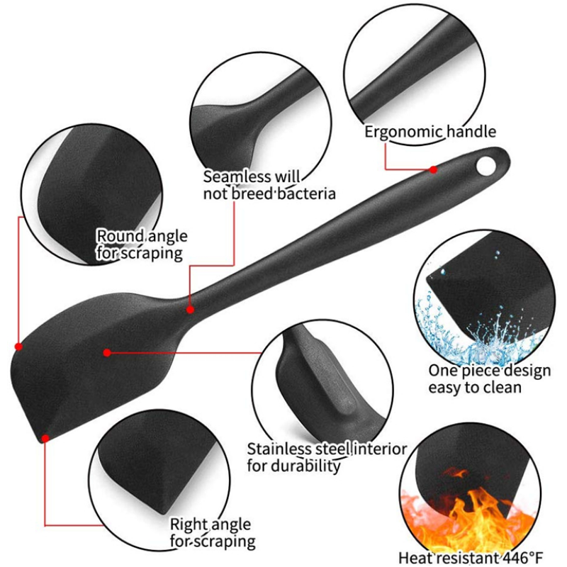 Silicone Non-Stick Heat-Resistant Spatula Set