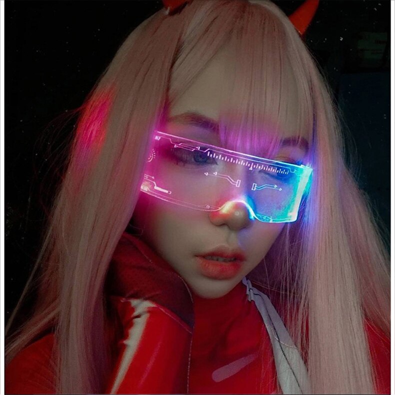 LED Luminous Vintage Punk Glasses