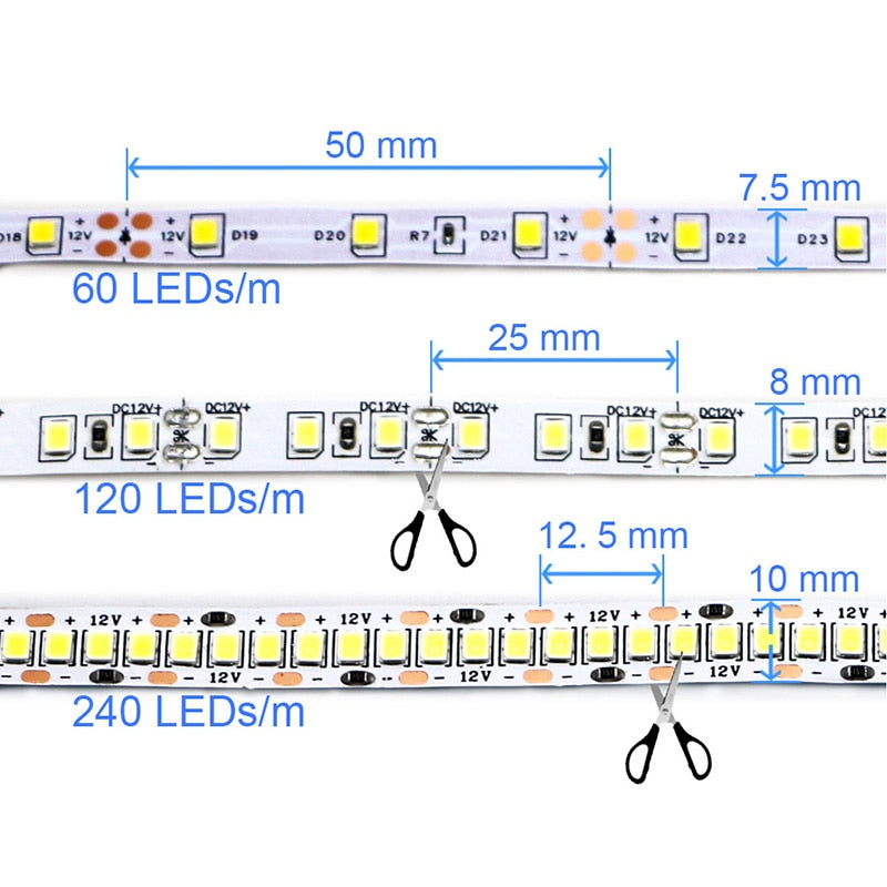 Flexible 5m 12V Waterproof LED Strip Light