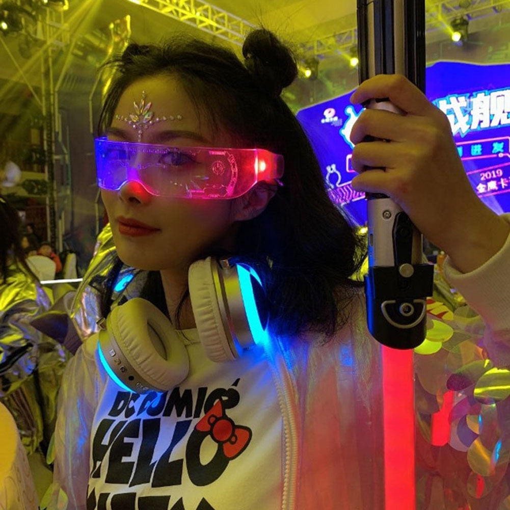 LED Luminous Vintage Punk Glasses