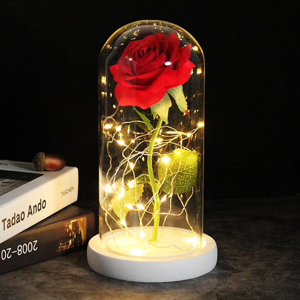 Galaxy Rose Artificial Flowers Beauty and the Beast Rose Decor