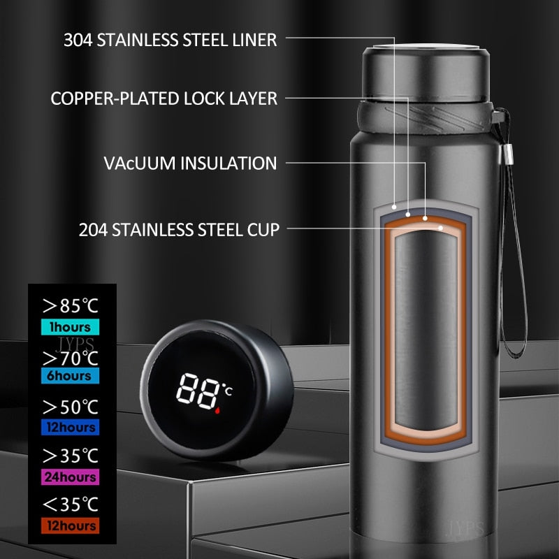 Smart Temperature Display Vacuum Flasks Thermos Bottle for Office