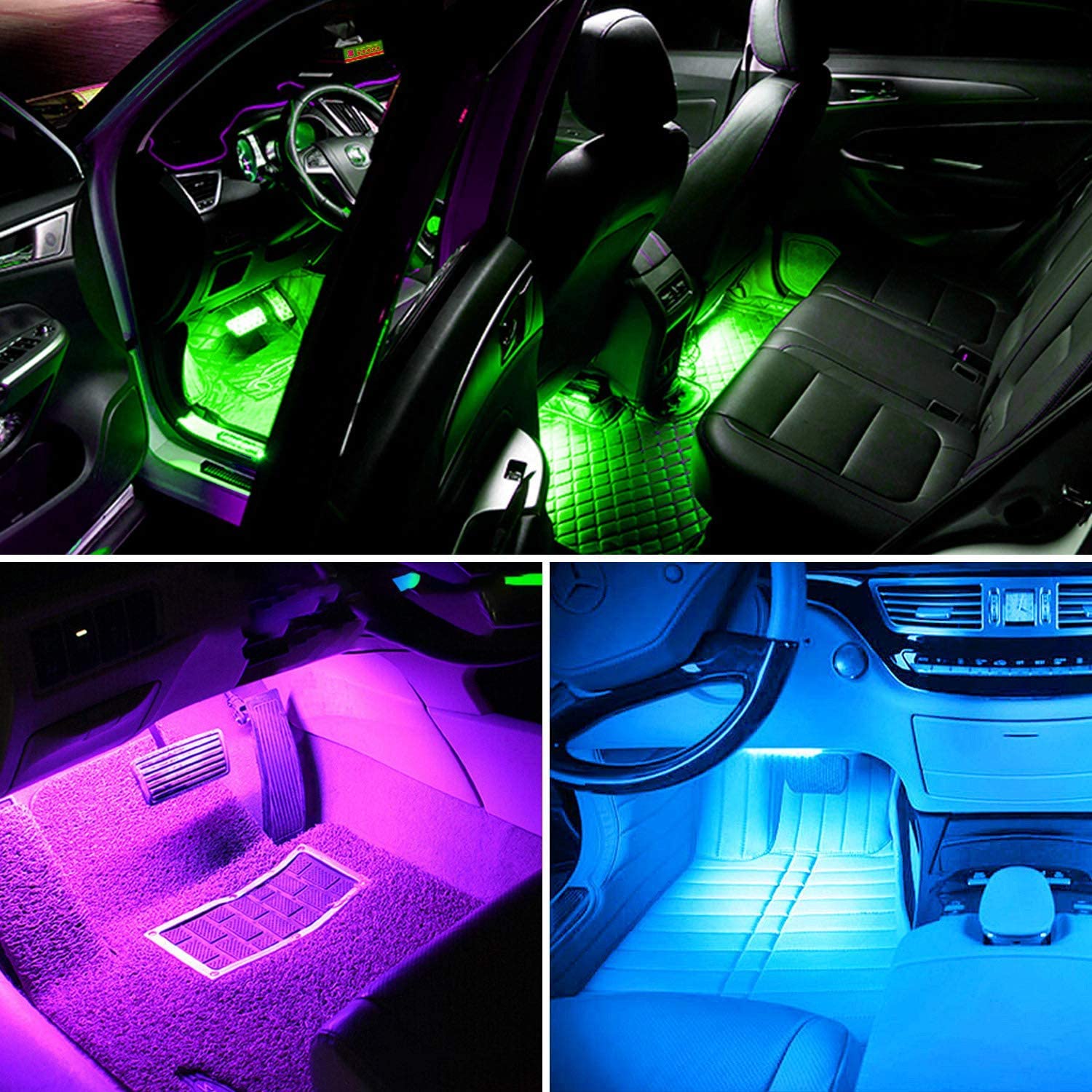 RGB Neon LED Car Interior Music Control Strip Light