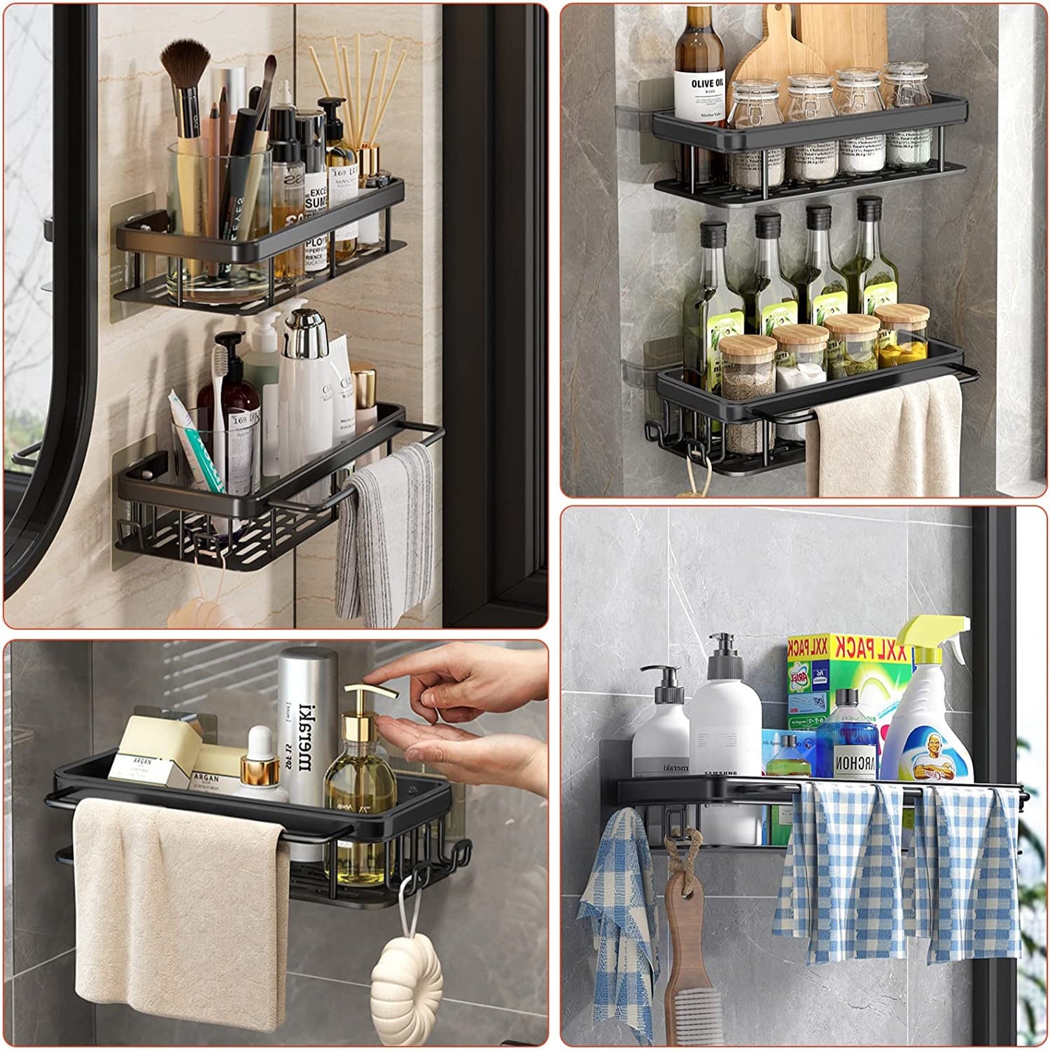 Aluminum Alloy Shelf Bathroom Storage Organizer - Catchy Goods® 