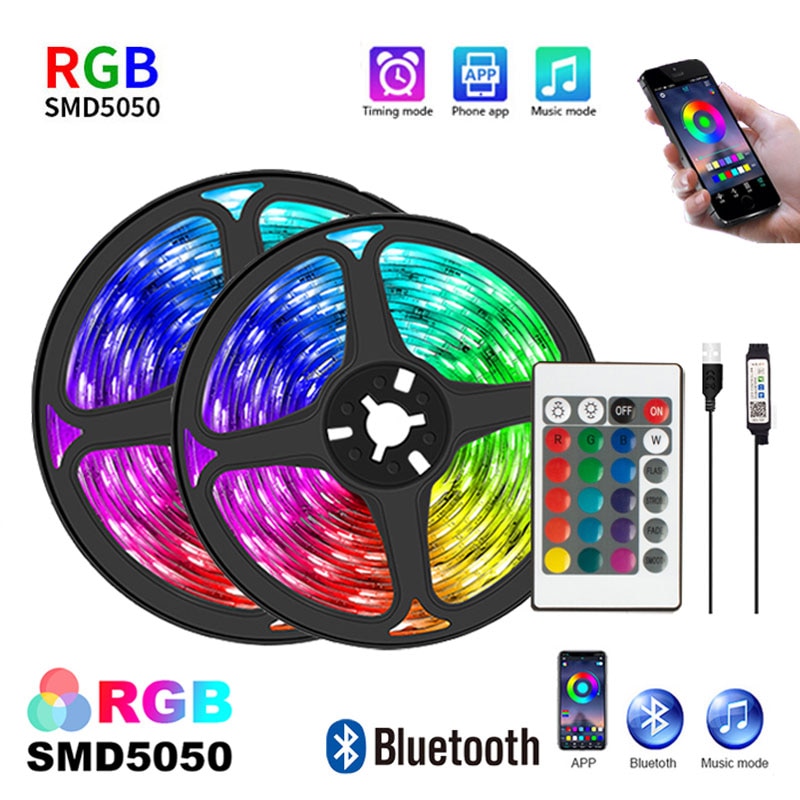 RGB APP-bediening LED-stripverlichting Kamerdecoratie