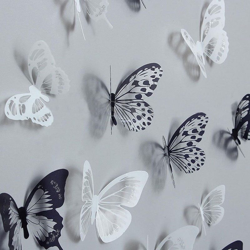 3d Crystal Butterflies Wall Sticker