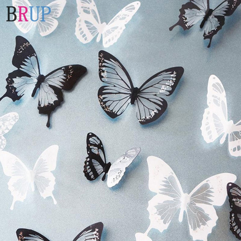 3d Crystal Butterflies Wall Sticker