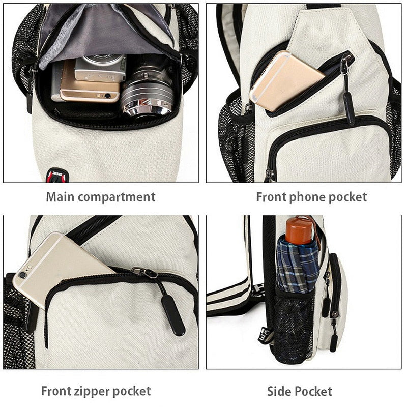 Man Casual Chest Shoulder Outdoor Bag