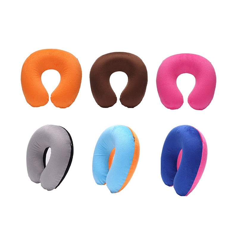 U-shaped Inflatable Travel Neck Pillow