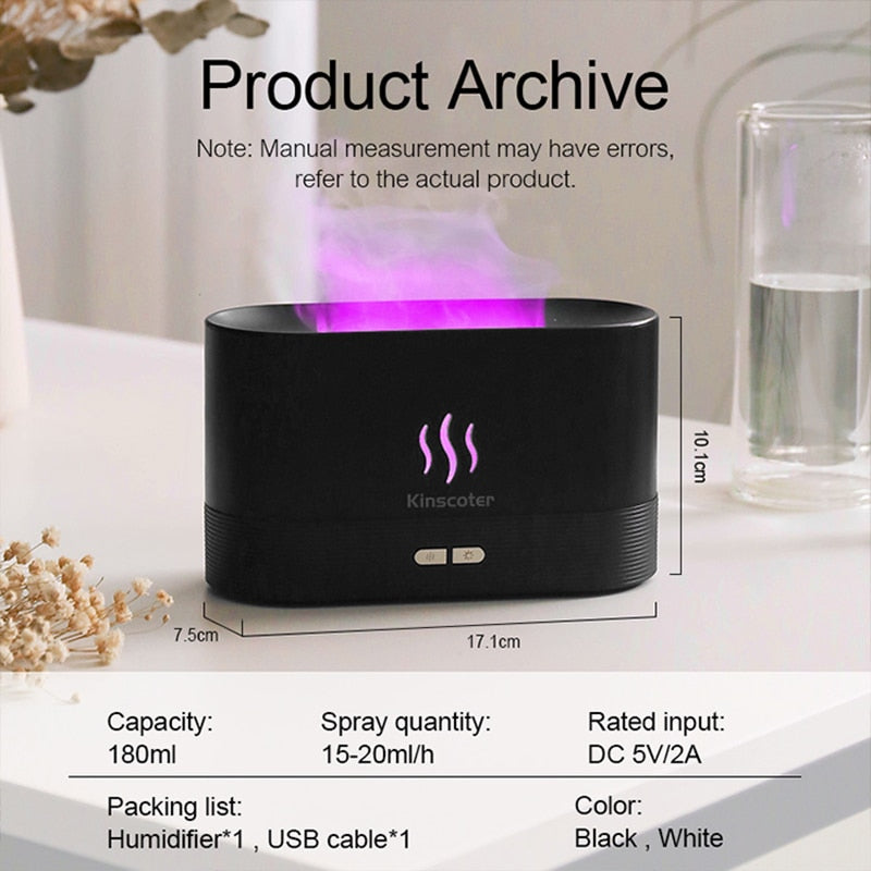 Ultrasonic Cool Mist Flame Air Humidifier - Catchy Goods® 