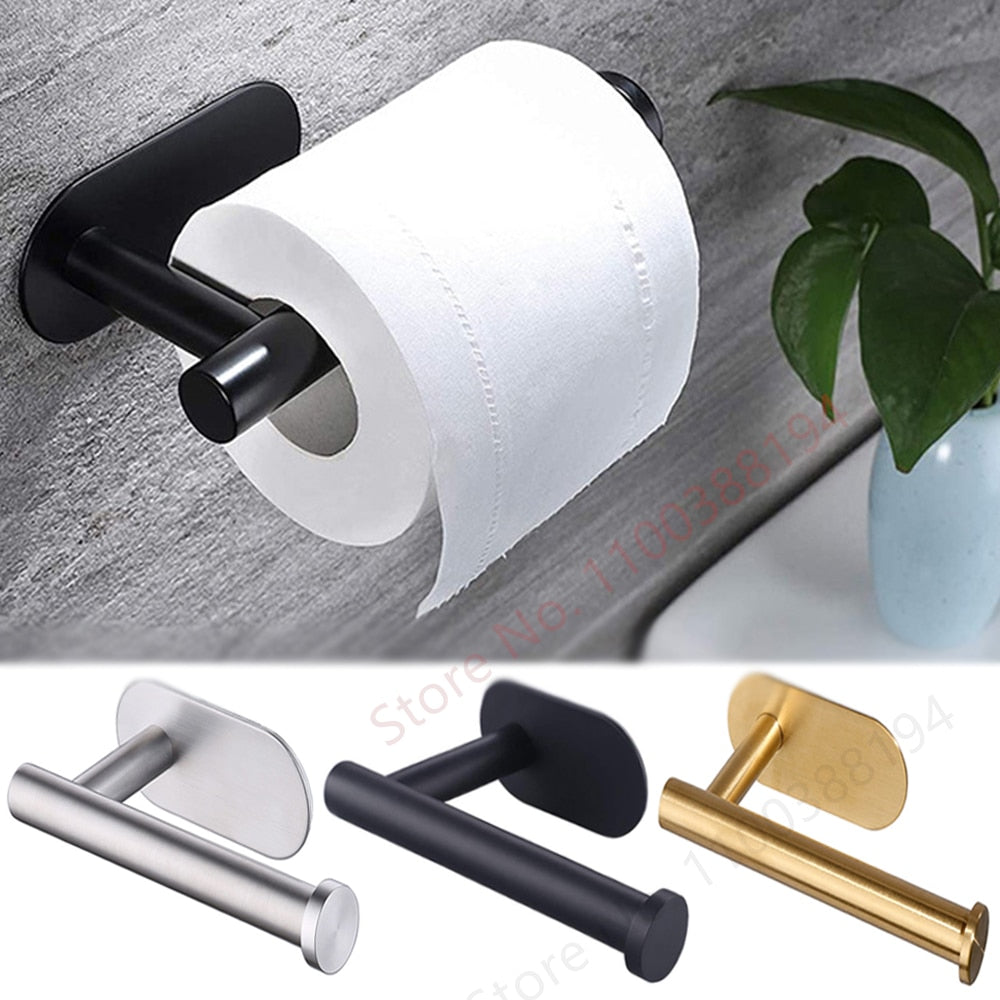 Adhesive Tissue Roll Paper Wall Mount Holder Kitchen  Stand - Catchy Goods® 