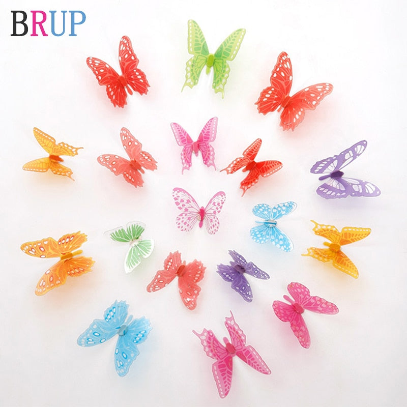 3d Crystal Butterflies Wall Sticker