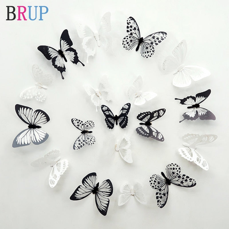 3d Crystal Butterflies Wall Sticker