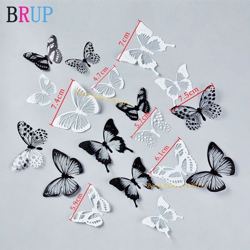 3d Crystal Butterflies Wall Sticker