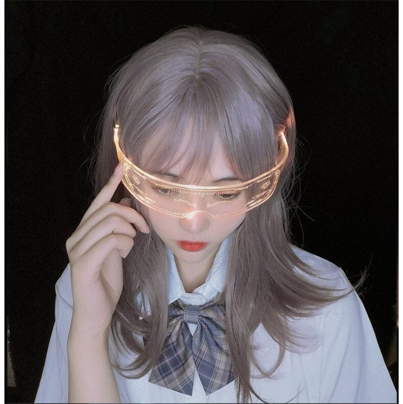 LED Luminous Vintage Punk Glasses