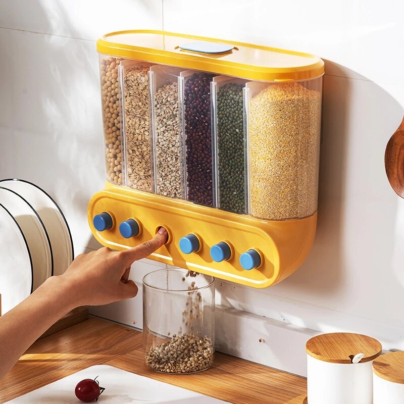 Wall Mounted Food Grain Storage Boxes - Catchy Goods® 