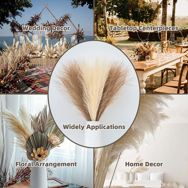 Artificial Flowers Fluffy Pampas Grass Home Decoration