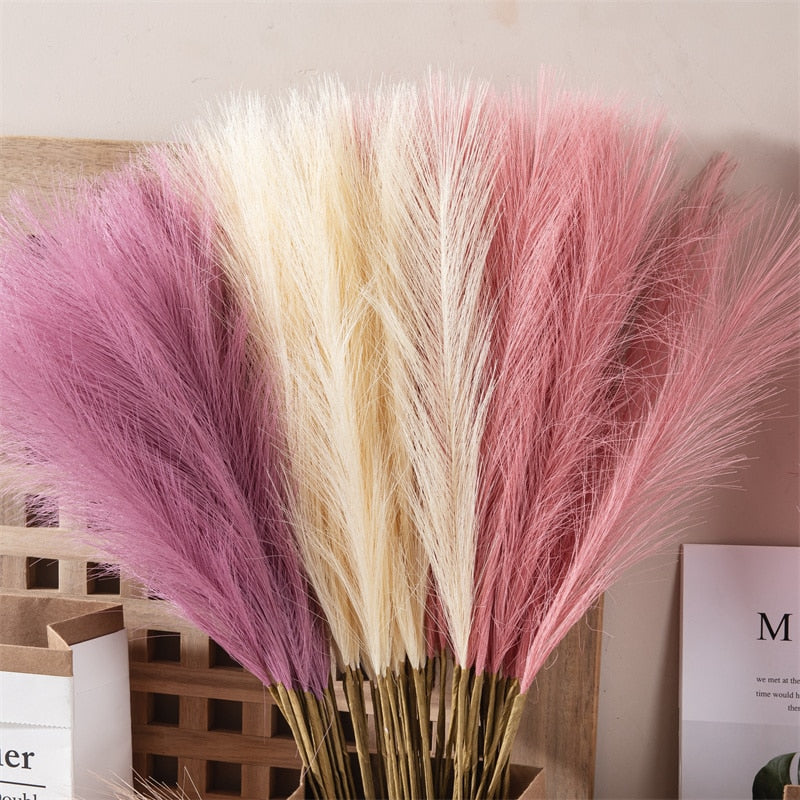 Artificial Flowers Fluffy Pampas Grass Home Decoration