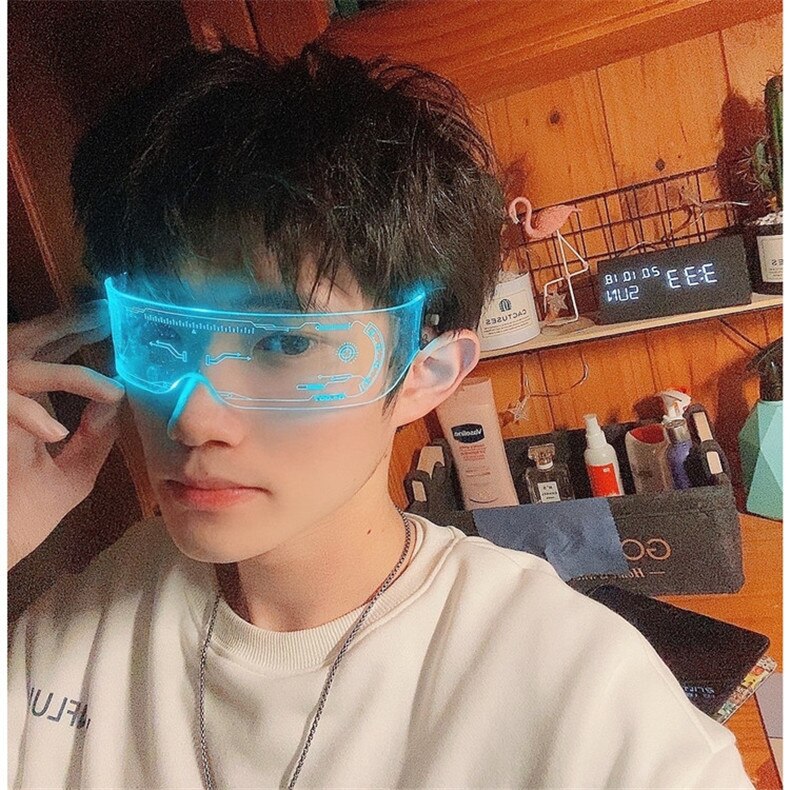 LED Luminous Vintage Punk Glasses