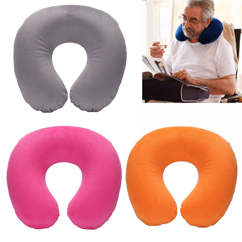 U-shaped Inflatable Travel Neck Pillow