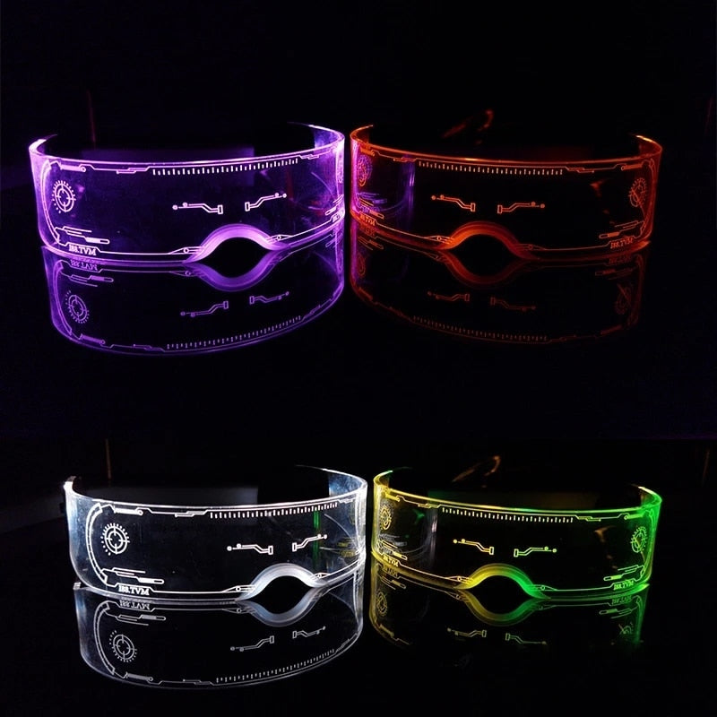 LED Luminous Vintage Punk Glasses