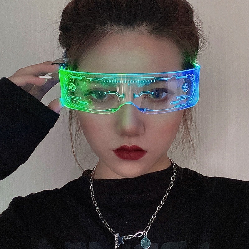 LED Luminous Vintage Punk Glasses