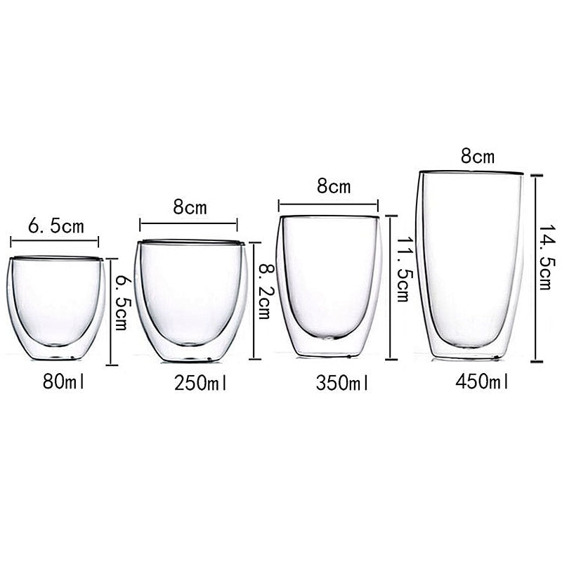 Double Wall High Borosilicate Heat Resistant Glass - Catchy Goods® 