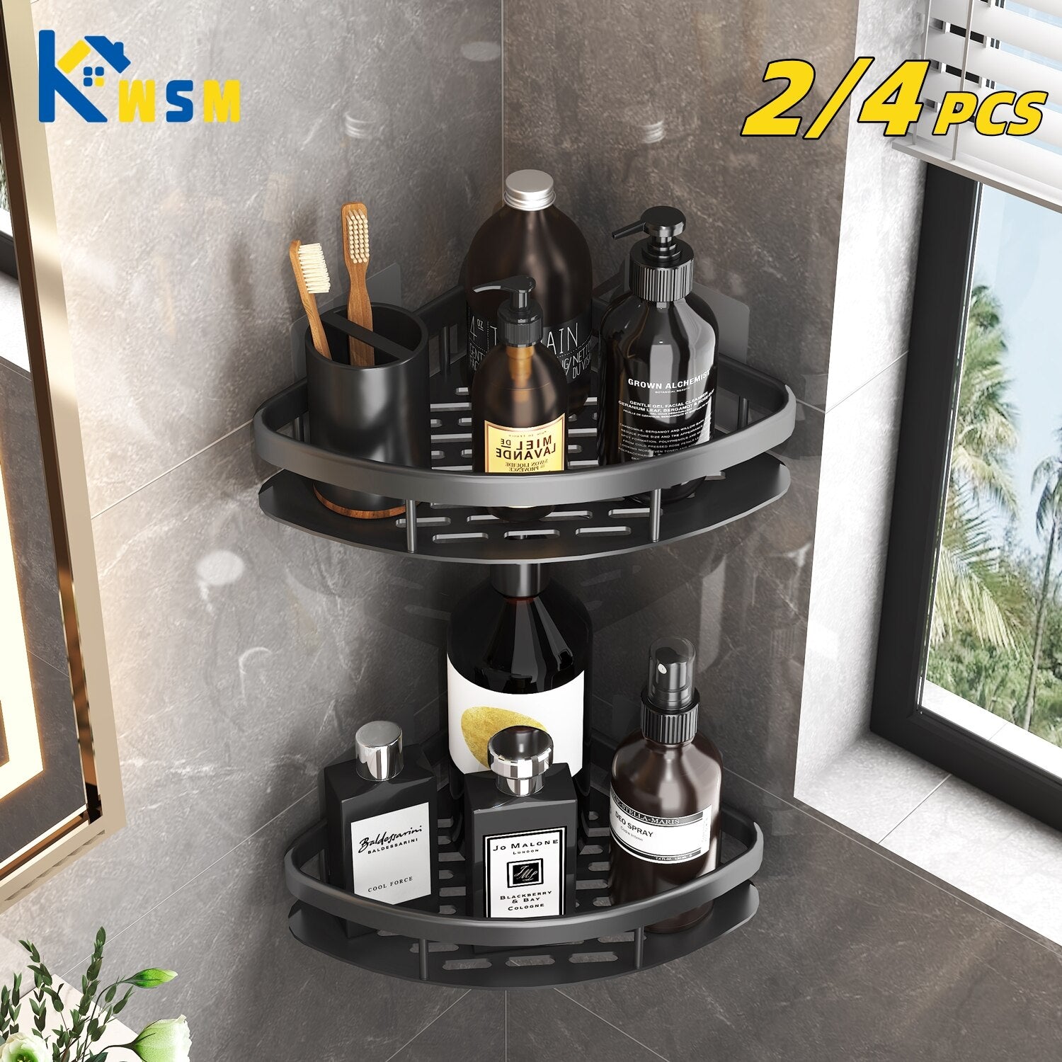 Aluminum Alloy Shelf Bathroom Storage Organizer - Catchy Goods® 