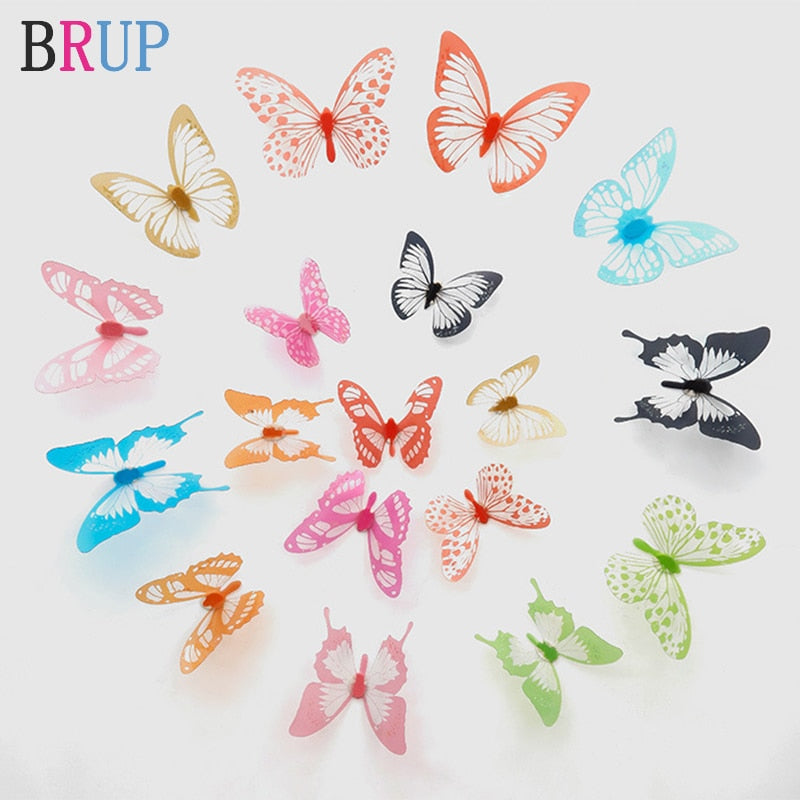 3d Crystal Butterflies Wall Sticker