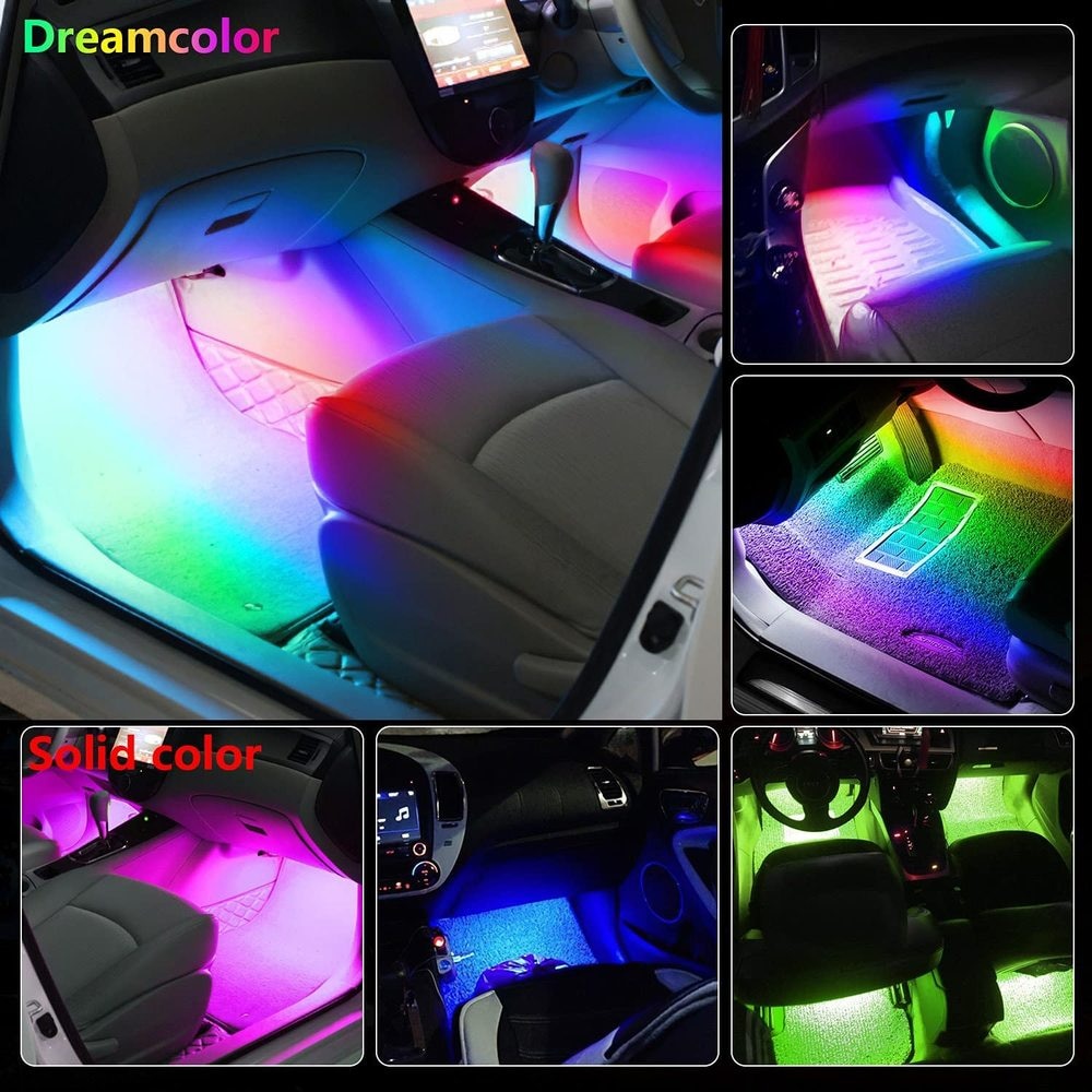 RGB Neon LED Car Interior Music Control Strip Light