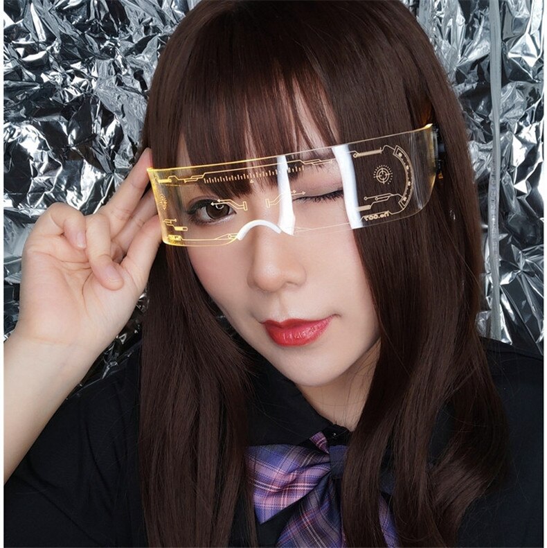 LED Luminous Vintage Punk Glasses