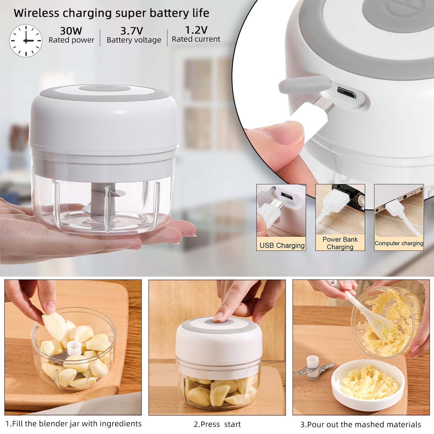 Electric Kitchen Food Chopper Crusher Kitchen Gadget - Catchy Goods® 